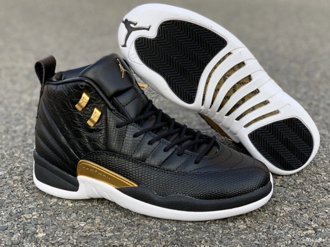 Rep TBK Metallic Air Jordan 'Reptile' Gold-White Black 12 AO6068-007 Retro 0725